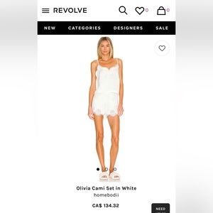 Homebodii Olivia Cami Set in White